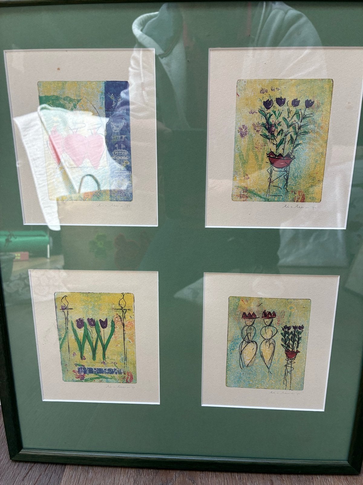 Etsjes van Lia van Leeuwen - Ingelijst, Ophalen of Verzenden, 1950 - 1999, Ets, Flora en Fauna