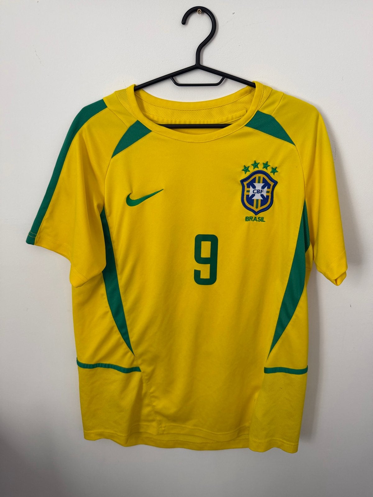 Brazilië WK 2002 Thuisshirt Ronaldo #9, Verzenden, Zo goed als nieuw, Shirt