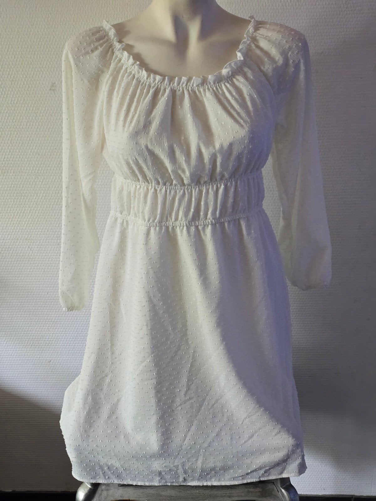 H&M Wit jurkje met lange mouwen en stippen Maat M " Nieuw ", Kleding | Dames, Maat 38/40 (M), Wit, H&M Divided, Nieuw