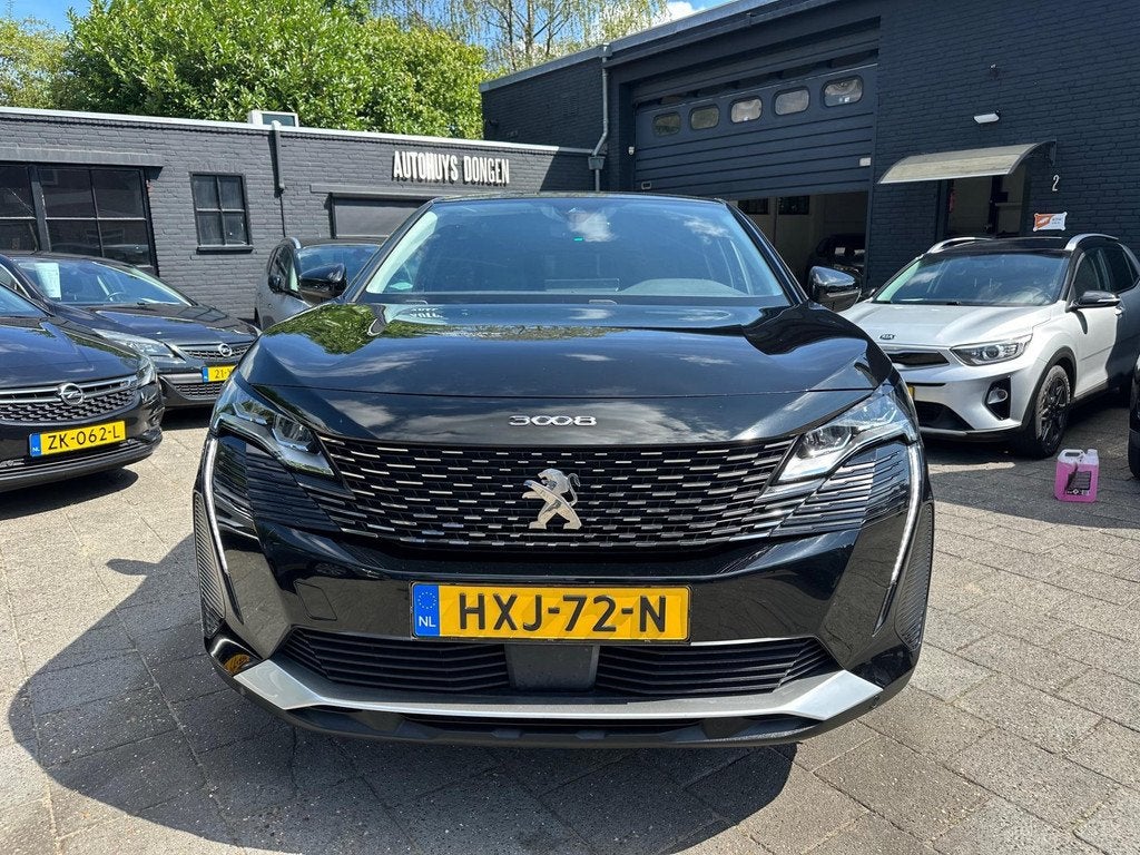 Peugeot 3008 1.6 HYbrid 225pk Aut|Allure|360 Cam|BTW-Auto, Auto's, Peugeot, Zwart, 4 cilinders, Leder en Stof, Zwart