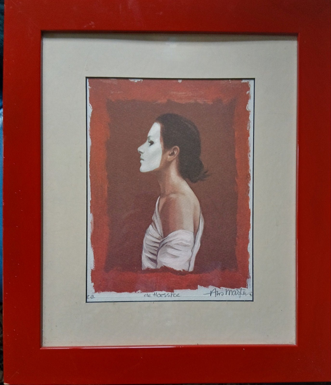 Zeefdruk van Ans Markus.  De Hoesstee. 19x25 cm, Ophalen of Verzenden