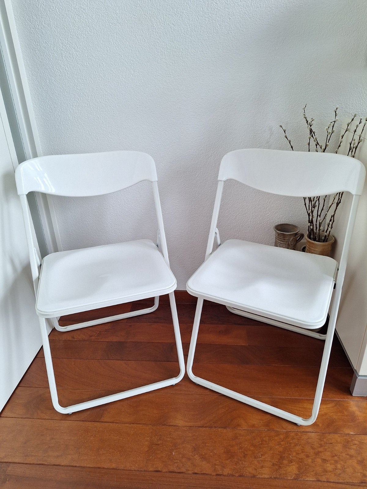 2x klapstoelen wit Ted Niels Gammelgaard IKEA, Huis en Inrichting, Ophalen, Gebruikt, Twee, Wit