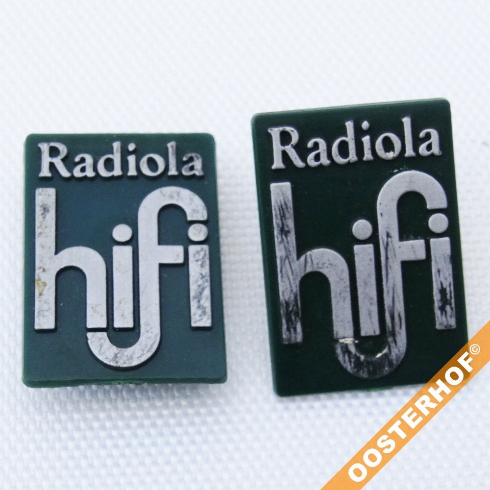 RADIOLA® Logo's 2x | 18 x 25 | Philips, Overige merken, Gebruikt, Overige typen, Ophalen of Verzenden