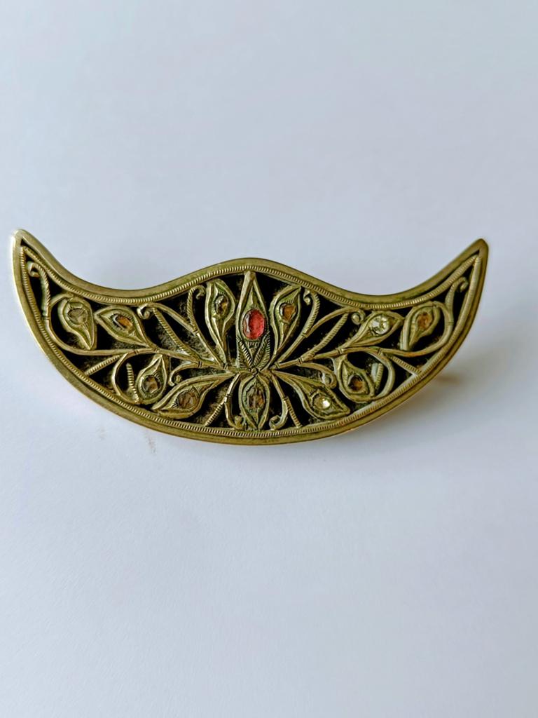 19e eeuws Zilveren Broche Java/Indonesië, Ophalen of Verzenden, Zilver