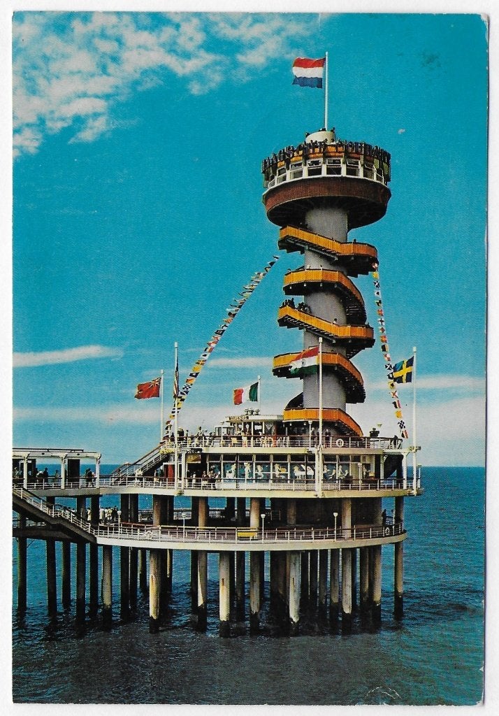 Scheveningen Pier Toreneiland gelopen Ansichtkaart ( y2863 ), Ophalen of Verzenden, 1980 tot heden, Gelopen, Zuid-Holland