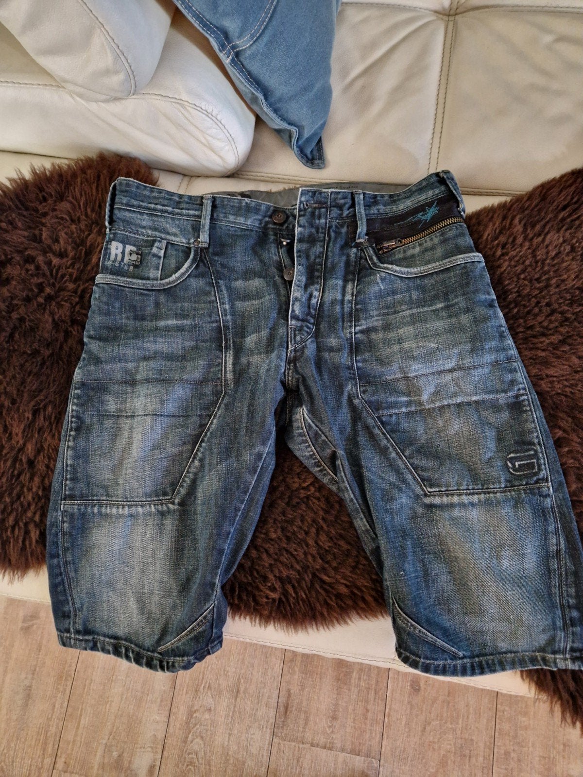 Mooie g-star raw kortebroek, G-Star Raw, Blauw, Ophalen of Verzenden, Zo goed als nieuw
