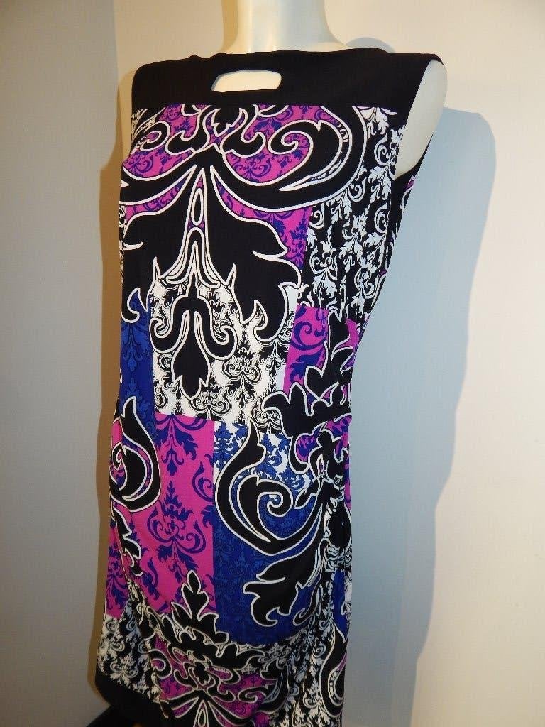 Joseph Ribkoff beeldschone stretch jurk prachtige print D44, Maat 42/44 (L), Joseph Ribkoff, Zo goed als nieuw, Knielengte