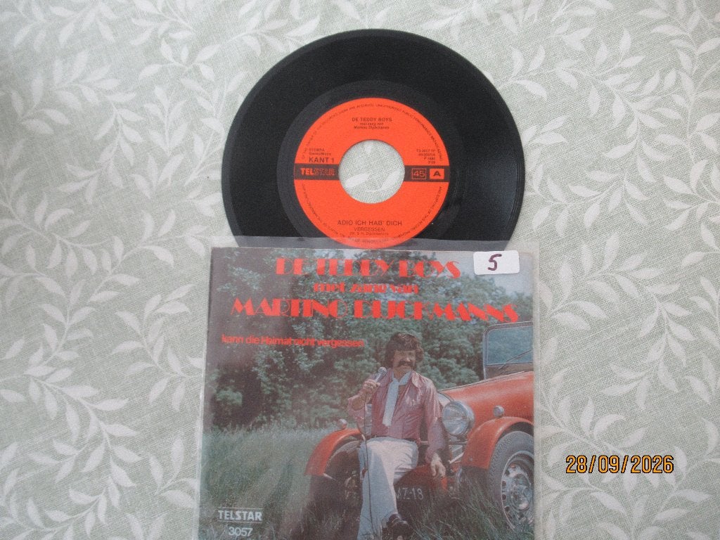 Teddy Boys       Adio ich hab dich Vergessen, Ophalen of Verzenden, Zo goed als nieuw, 7 inch, Nederlandstalig