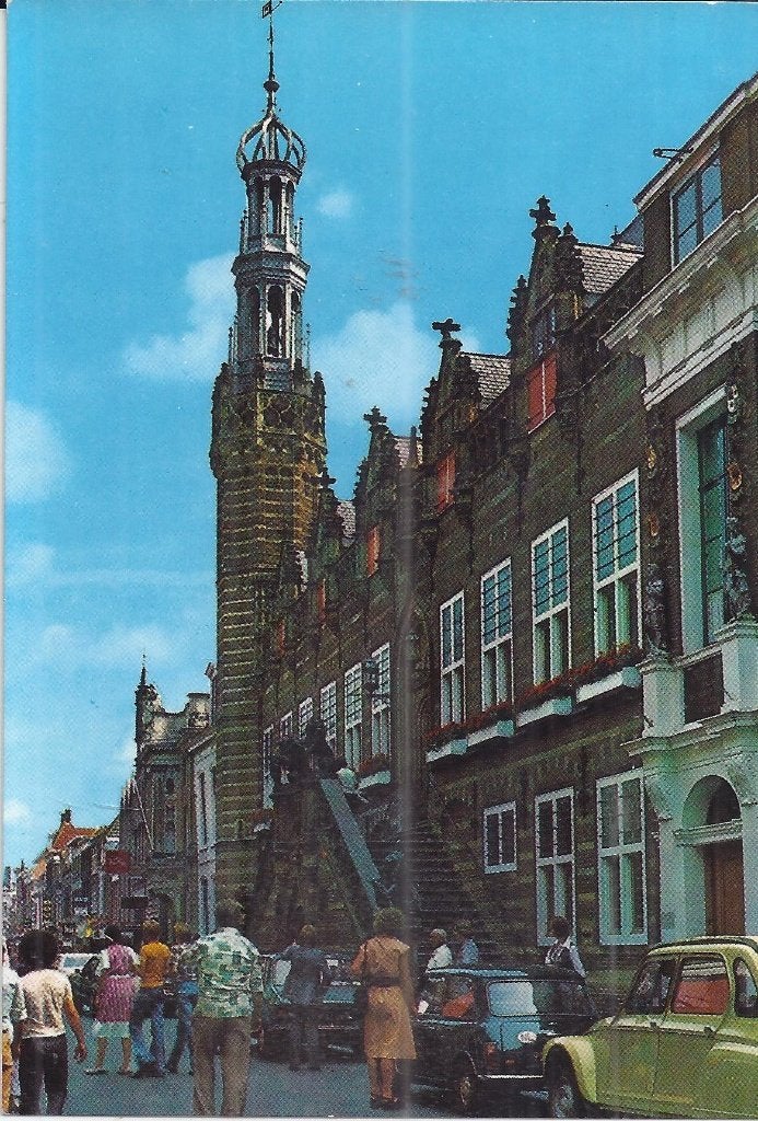 Sus552 Ongelopen ansichtkaart alkmaar stadhuis, Ophalen of Verzenden, 1980 tot heden, Ongelopen, Noord-Holland