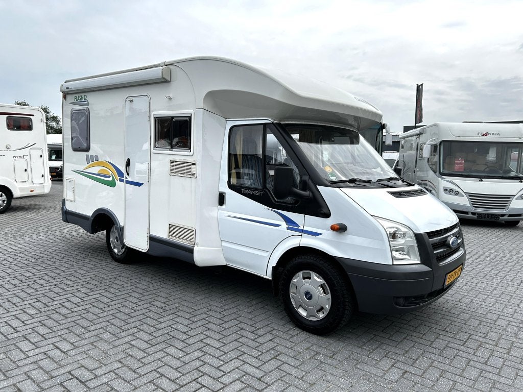 Ford Chausson Flash 02 Fransbed/2007/Euro-4/5.6M/131pk!, Caravans en Kamperen, Ford, Tot en met 3, 5 tot 6 meter, Half-integraal