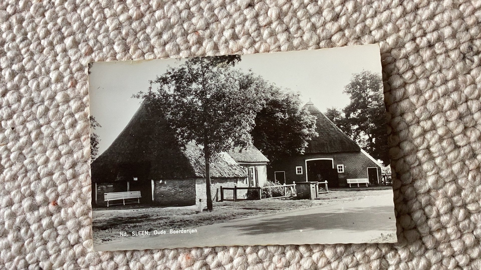 Ansichtkaart Noord Sleen Oude Boerderijen. 923, Ophalen of Verzenden, 1940 tot 1960, Ongelopen, Drenthe