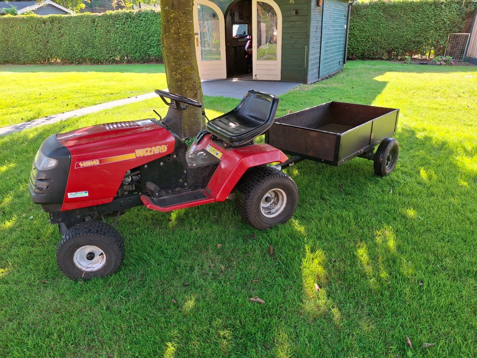 tuin trekker plus kar., Ophalen, Gebruikt, Wizard maaier 145 H 42