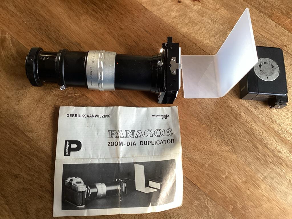 Panagor Zoom Dia Duplicator met handleiding, Ophalen of Verzenden, 1960 tot 1980