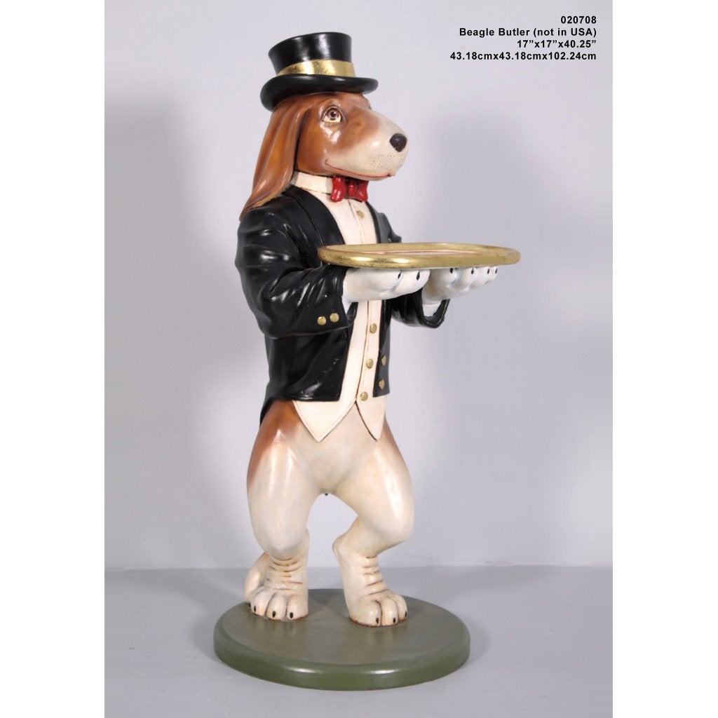 Beagle Butler – Honden Ober beeld Hoogte 96 cm, Verzamelen, Beelden en Beeldjes, Ophalen, Nieuw, Dier