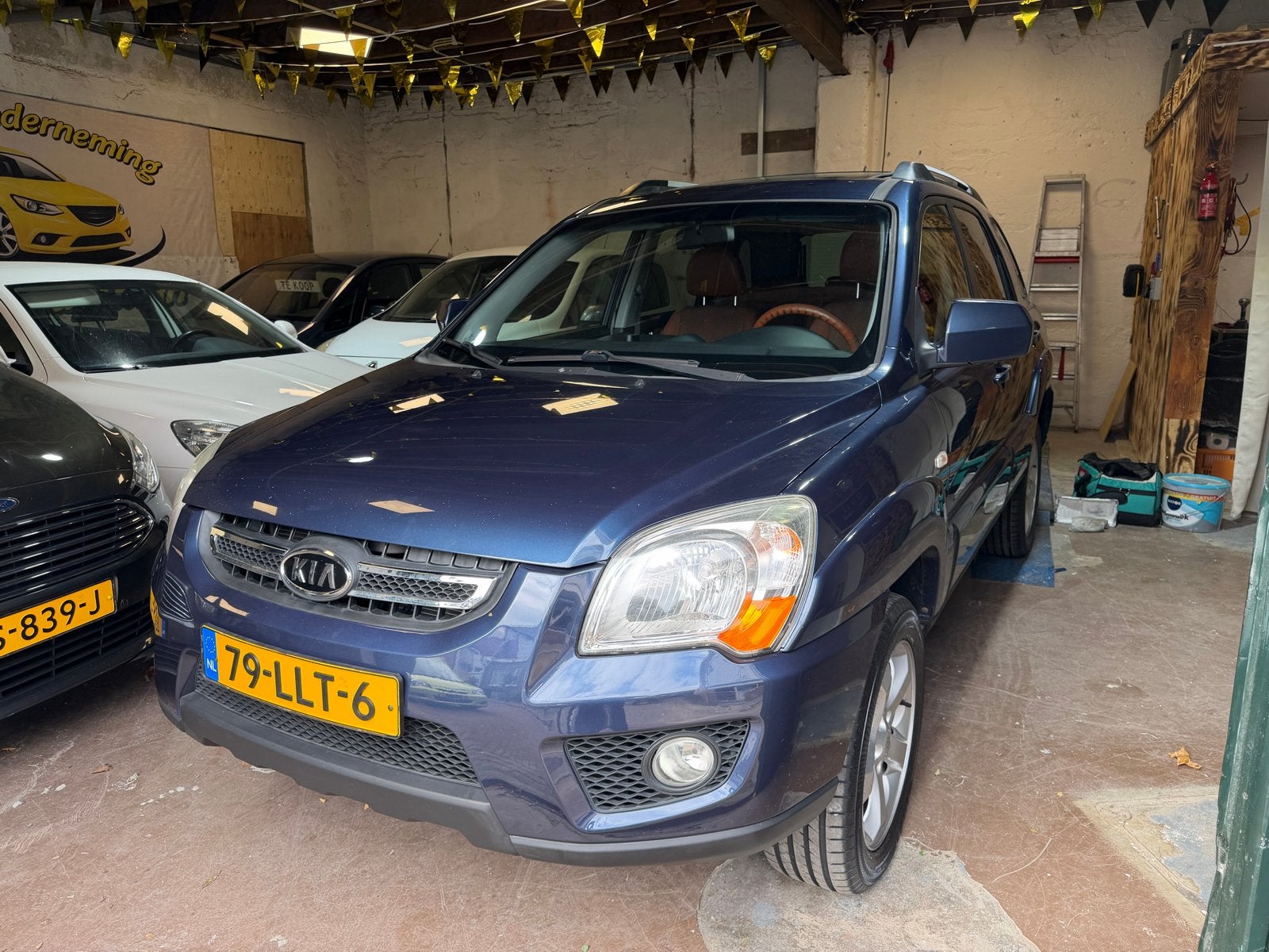 Kia Sportage 2.0 2WD 2010 Blauw Nieuwe APK BOMVOL OPTIES, Auto's, 1442 kg, Beige, 4 cilinders, Blauw
