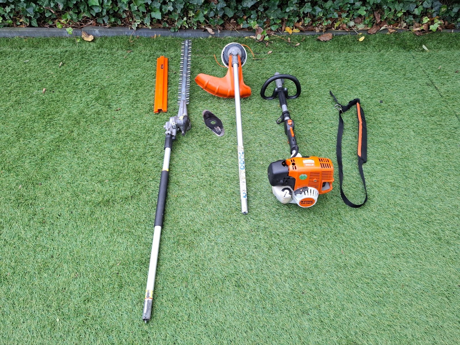 ✅️ Stihl km 130 R combimachine met opzetstukken, Ophalen of Verzenden, Zo goed als nieuw, Benzine, Stihl