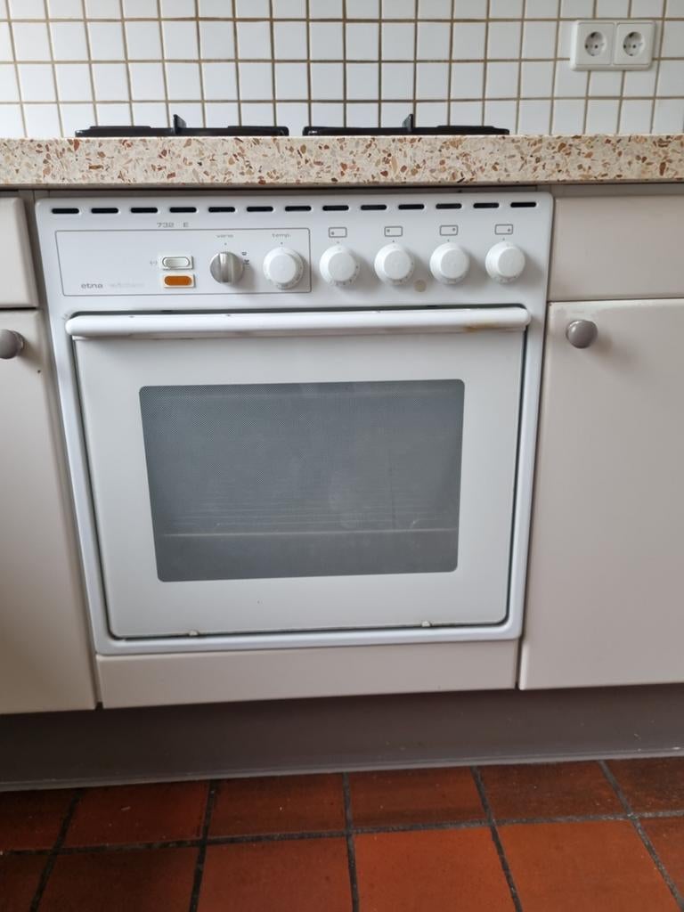 Etna Inbouw Oven met Grill - Wit, Gebruikt, Oven met grill, Inbouw, 45 tot 60 cm