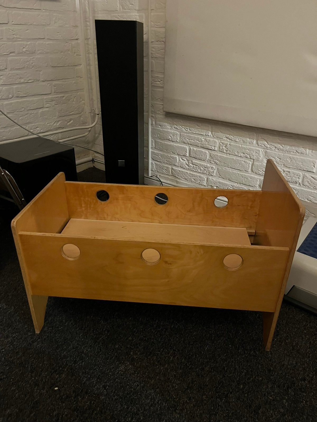Houten Educo groot poppenbed, Ophalen, Gebruikt