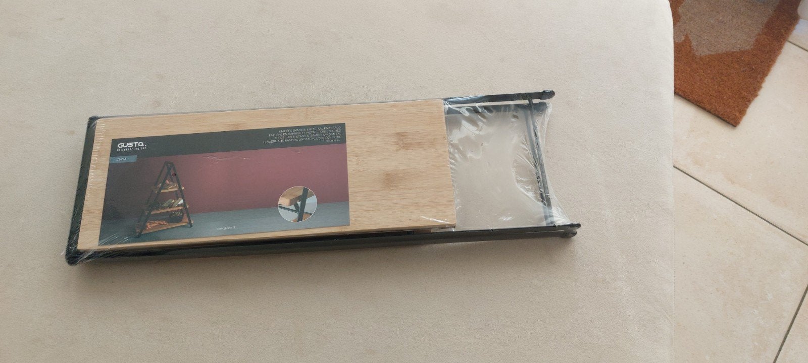 Gustave drielaags bamboe etagere, Etagère, Inklapbaar, Nieuw, Ophalen of Verzenden
