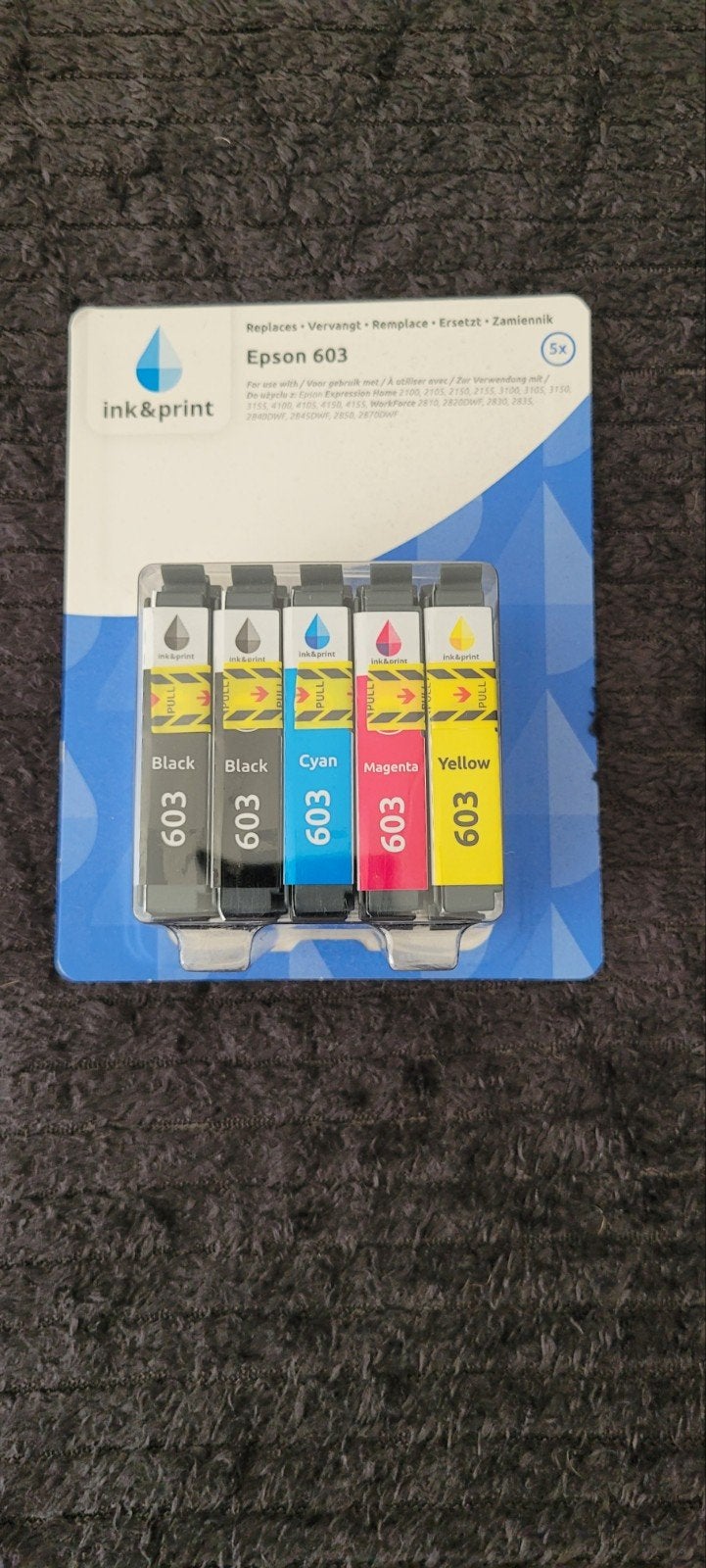 Inktpatronen AI-E603 voor Epson (5 stuks), Ophalen of Verzenden, Nieuw, Cartridge, Ink&print