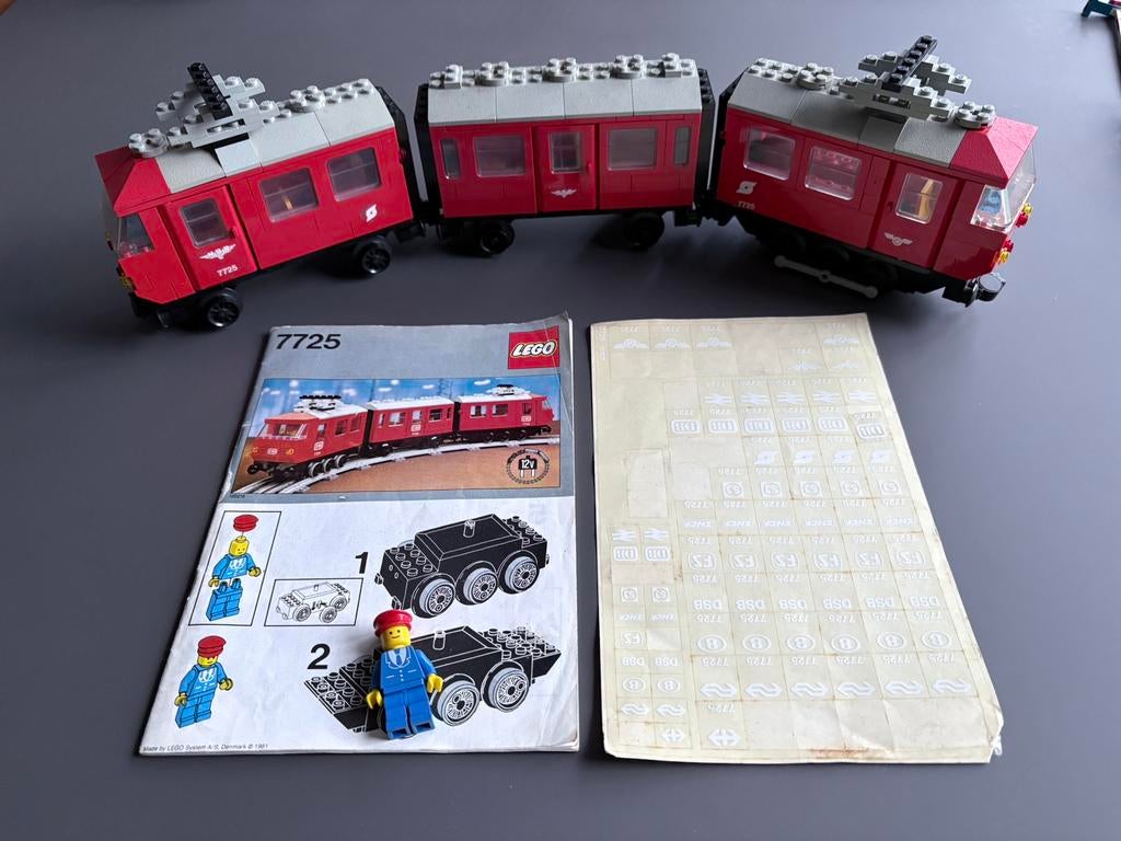 Lego 7725 12V trein, De Rode Rijder, Compleet, Gebruikt, Overige thema's, Lego