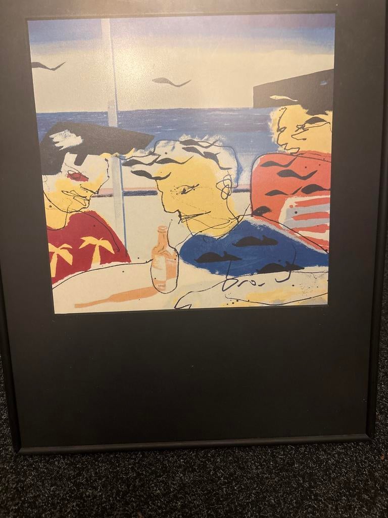 Herman Brood Zeefdruk - Vrienden aan Zee, Antiek en Kunst, Kunst | Schilderijen | Klassiek, Ophalen of Verzenden