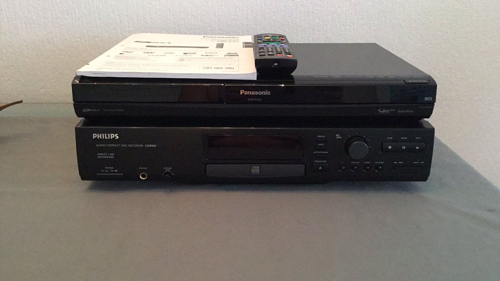 Philips CD Recorder / PANASONIC DVD Recorder., Ophalen of Verzenden, Zo goed als nieuw