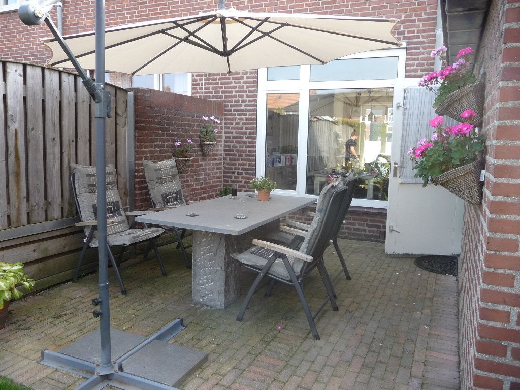 Granieten tuintafel t.e.a.b., Tuin en Terras, Tuintafels, Ophalen, Gebruikt, Rechthoekig, Overige materialen