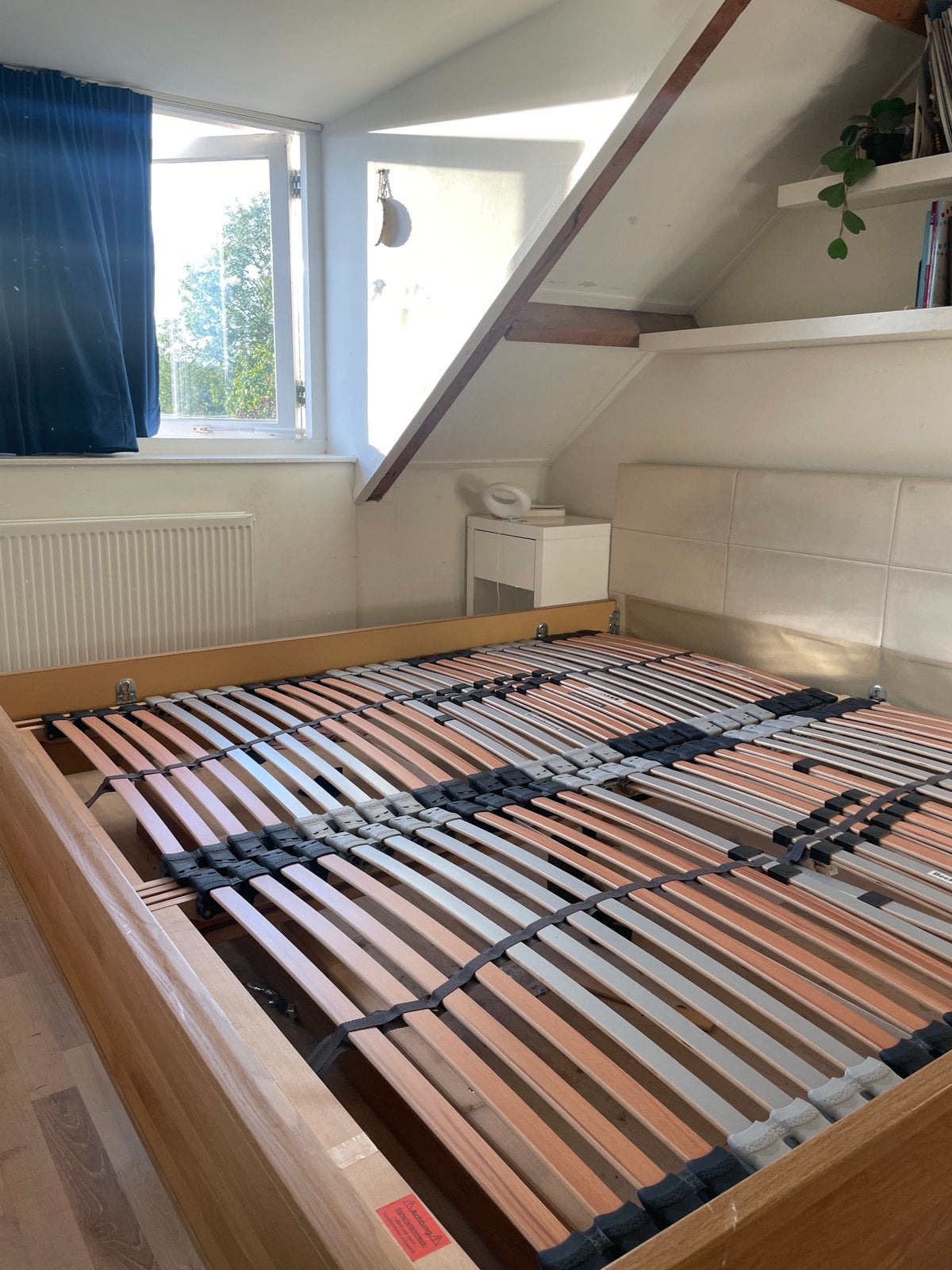 Tweepersoonsbed met lattenbodem en matras, Overige kleuren, Tweepersoons, Ophalen of Verzenden, Overige maten