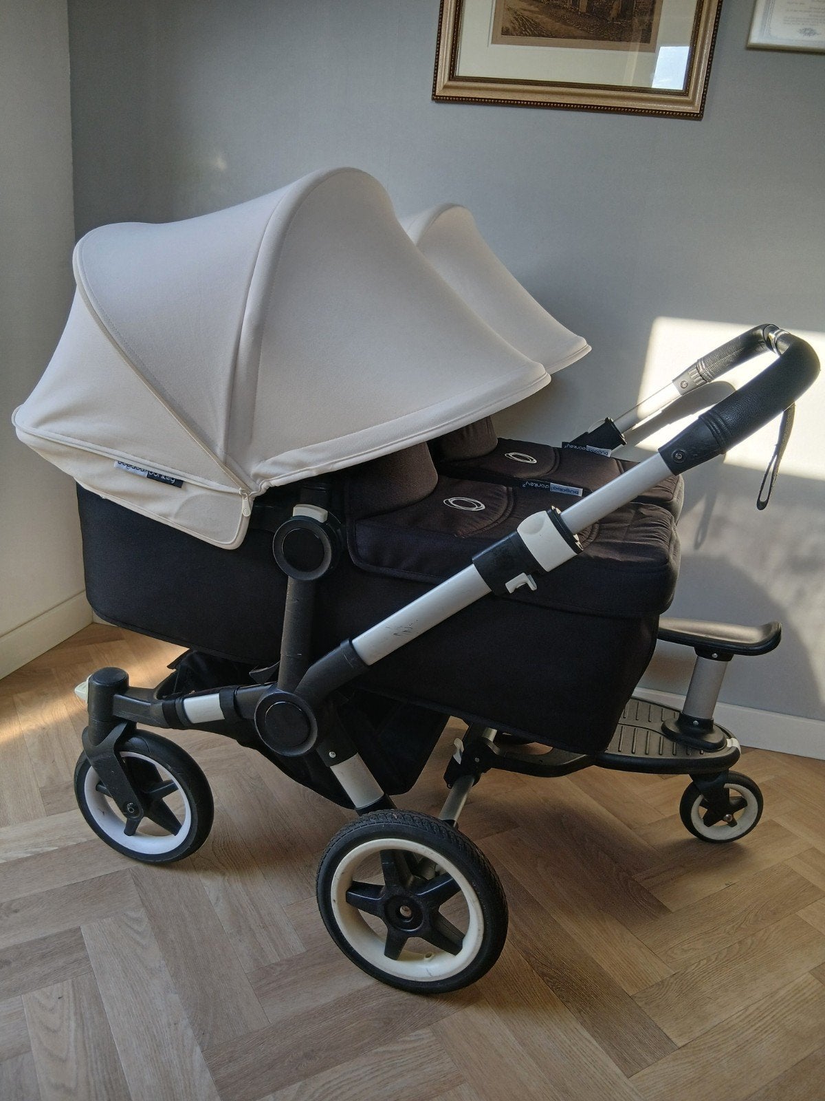 Tweeling kinderwagen Bugaboo Donkey Duo Twin, Kinderen en Baby's, Kinderwagens en Combinaties, Ophalen, Gebruikt, Bugaboo, Verstelbare duwstang