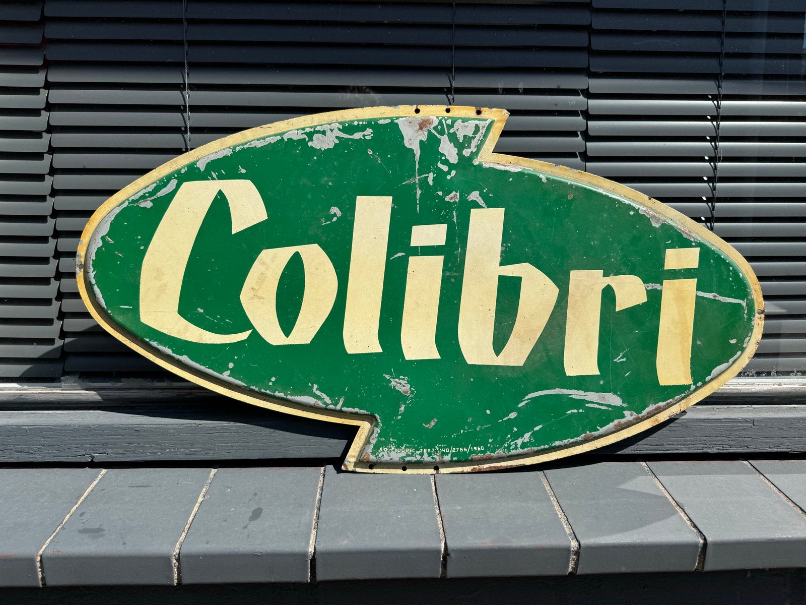 Vintage Colibri Reclamebord - Jaren '60, Verzamelen, Reclamebord, Gebruikt, ., Ophalen of Verzenden