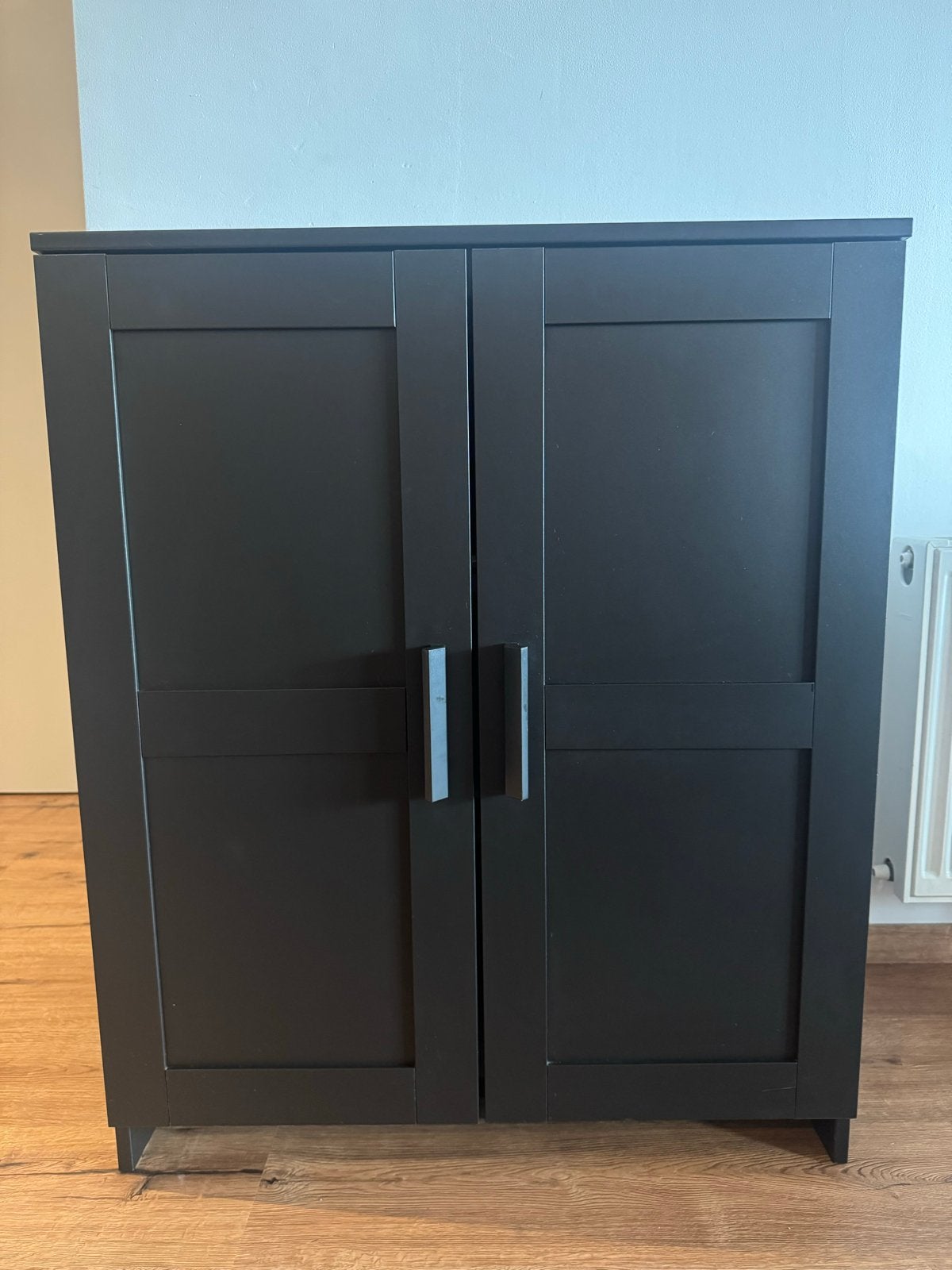 IKEA BRIMNES Kast met deuren, zwart - 78x95 cm, Ophalen, Gebruikt