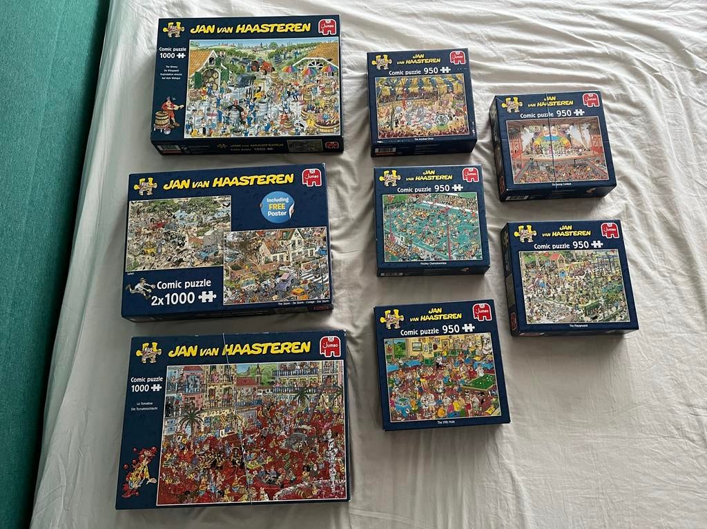 Diverse Jan van Haasteren puzzels (950-1000 stukjes), Ophalen of Verzenden, 500 t/m 1500 stukjes, Zo goed als nieuw, Legpuzzel
