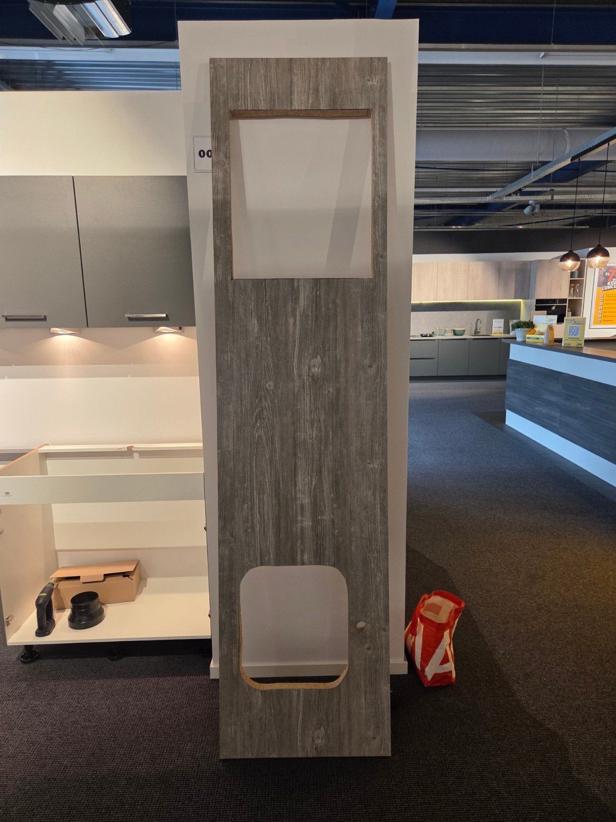Showroomkeukenblad met spoelbak en kookplaat uitsparingen, Huis en Inrichting, Ophalen, Nieuw, 200 cm of meer, Minder dan 100 cm