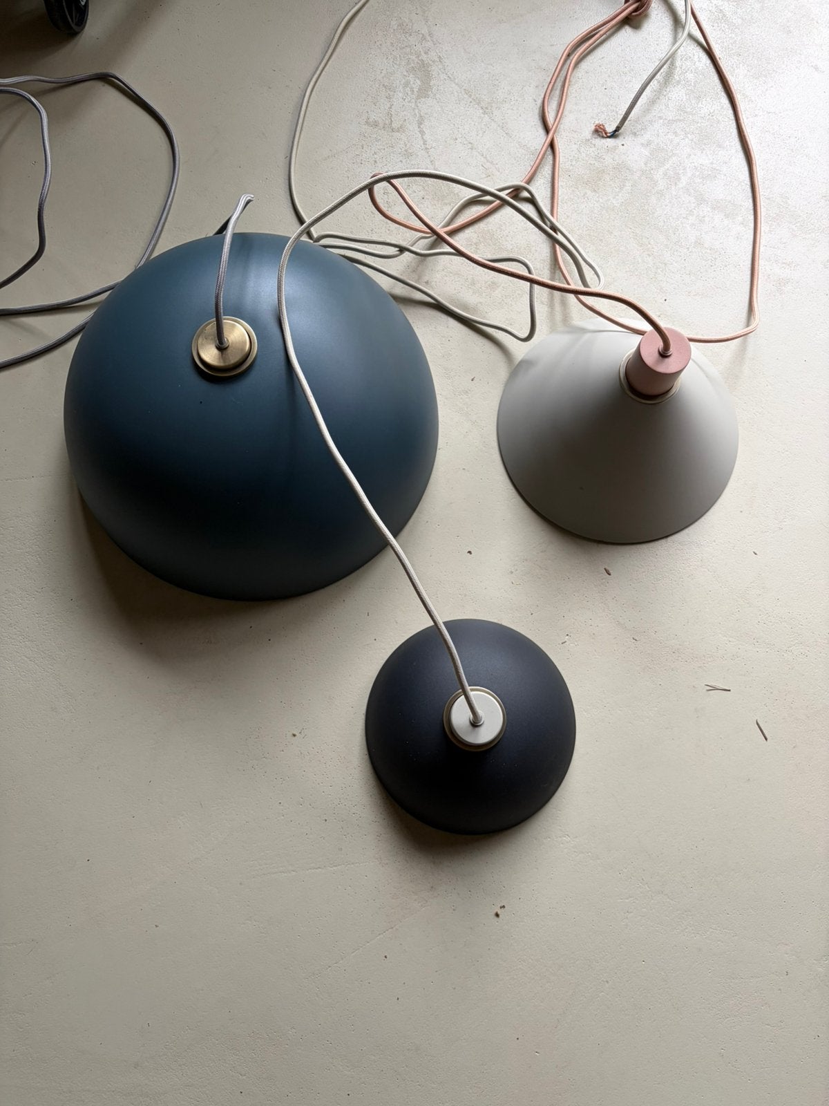 Ferm living hanglampen set van 3, Huis en Inrichting, Lampen | Hanglampen, Ophalen of Verzenden, Zo goed als nieuw