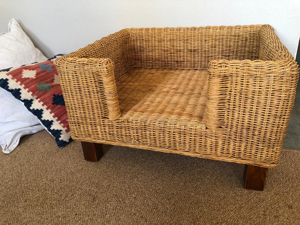 Rotan hondenmand, Ophalen, Gebruikt, Riet