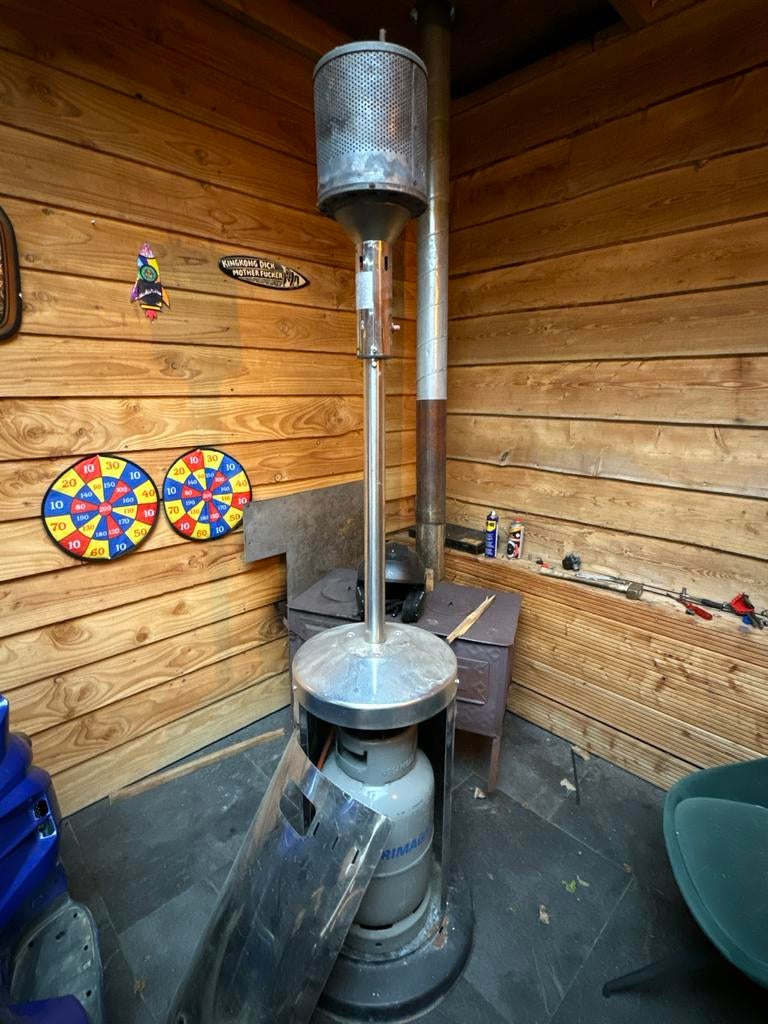Terrasverwarmer op gas, Ophalen, Gebruikt, Gas, Vloer