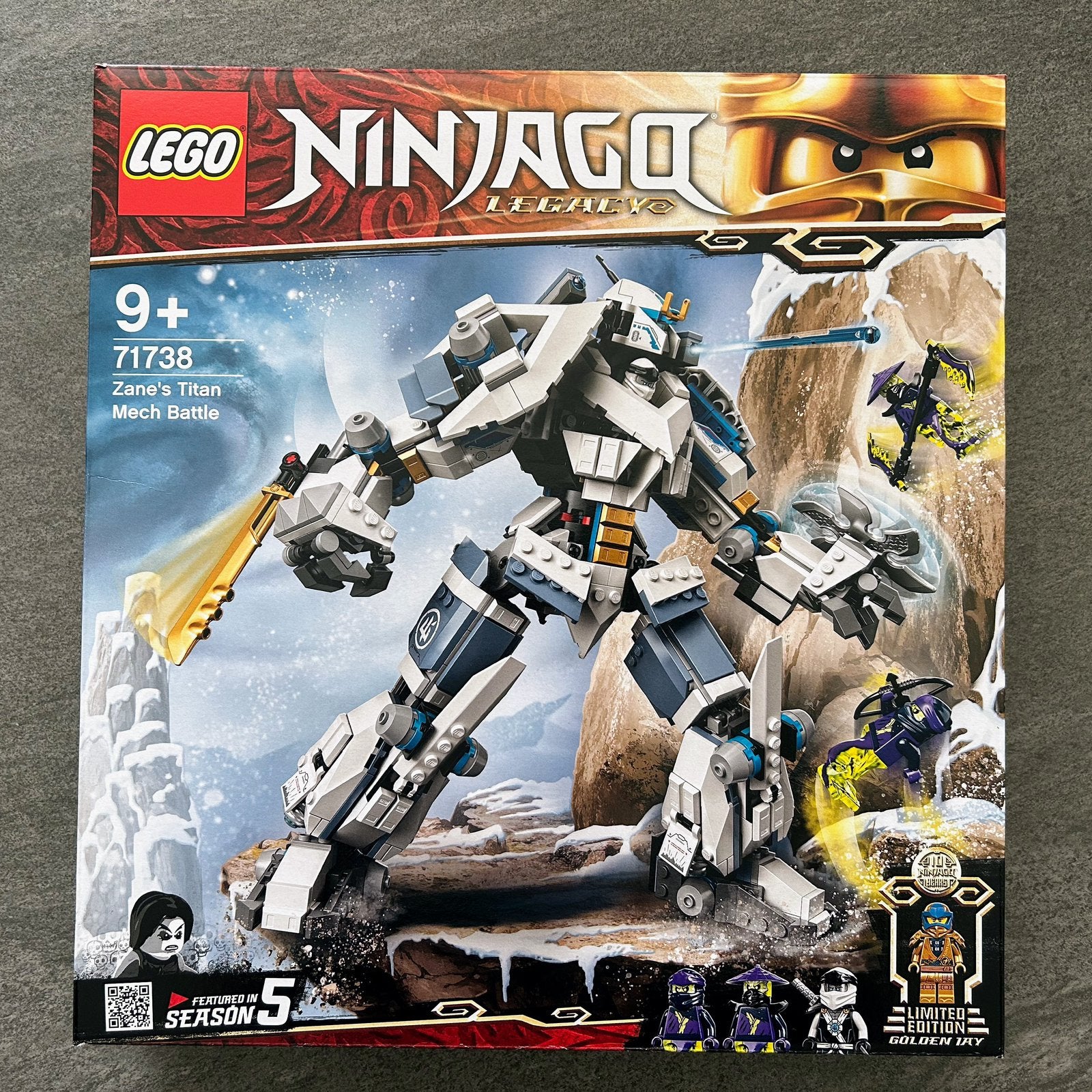 Lego Ninjago 71738 Zane’s Titan Mech Battle *SEALED*, Nieuw, Ophalen of Verzenden, Compleet, Lego