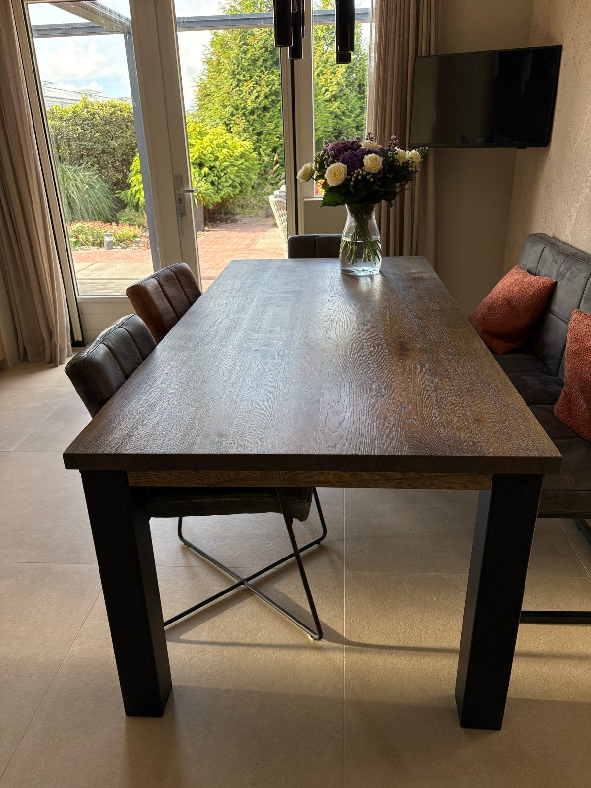 Uitschuifbare Eettafel 100x210 (uit te breiden tot 265 cm)