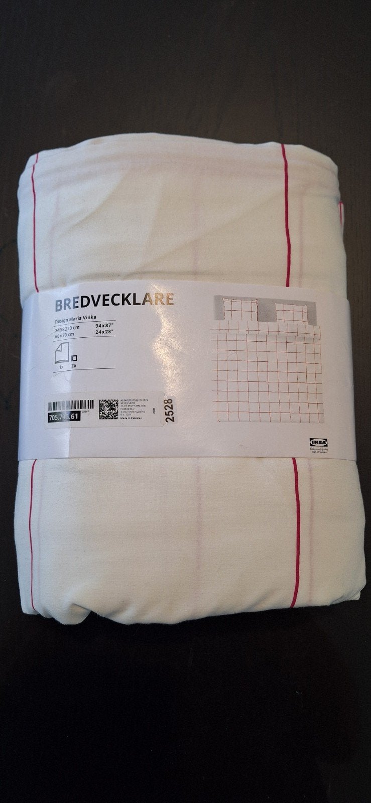 IKEA BREDVECKLARE Dekbedovertrek 240x220 cm, Wit, Dekbedovertrek, Ophalen of Verzenden, IKEA