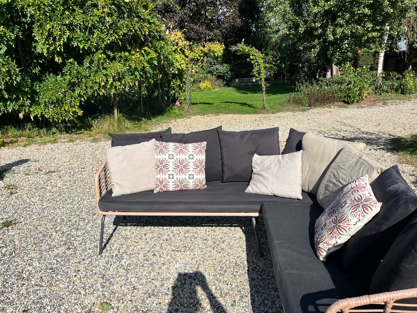 Gratis complete loungeset, Tuin en Terras, Tuinsets en Loungesets, Ophalen, Gebruikt, 3 zitplaatsen, Loungeset