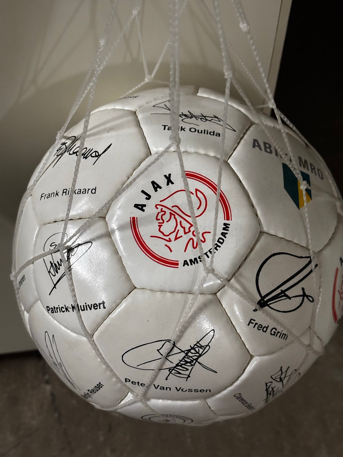 Gesigneerde AJAX bal - Frank Rijkaard, Patrick Kluivert, Ophalen, Gebruikt, Bal