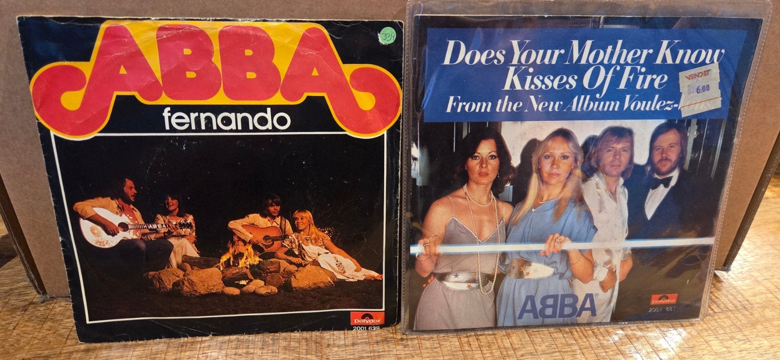 ABBA - Fernando & Does Your Mother Know (2 Singles), Cd's en Dvd's, Vinyl Singles, Gebruikt, 7 inch, Single, 1970 - 1979