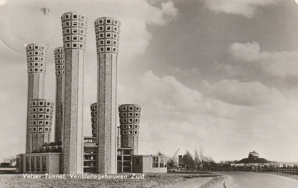 Velsen Velsertunnel, Ophalen of Verzenden, 1940 tot 1960, Gelopen, Noord-Holland