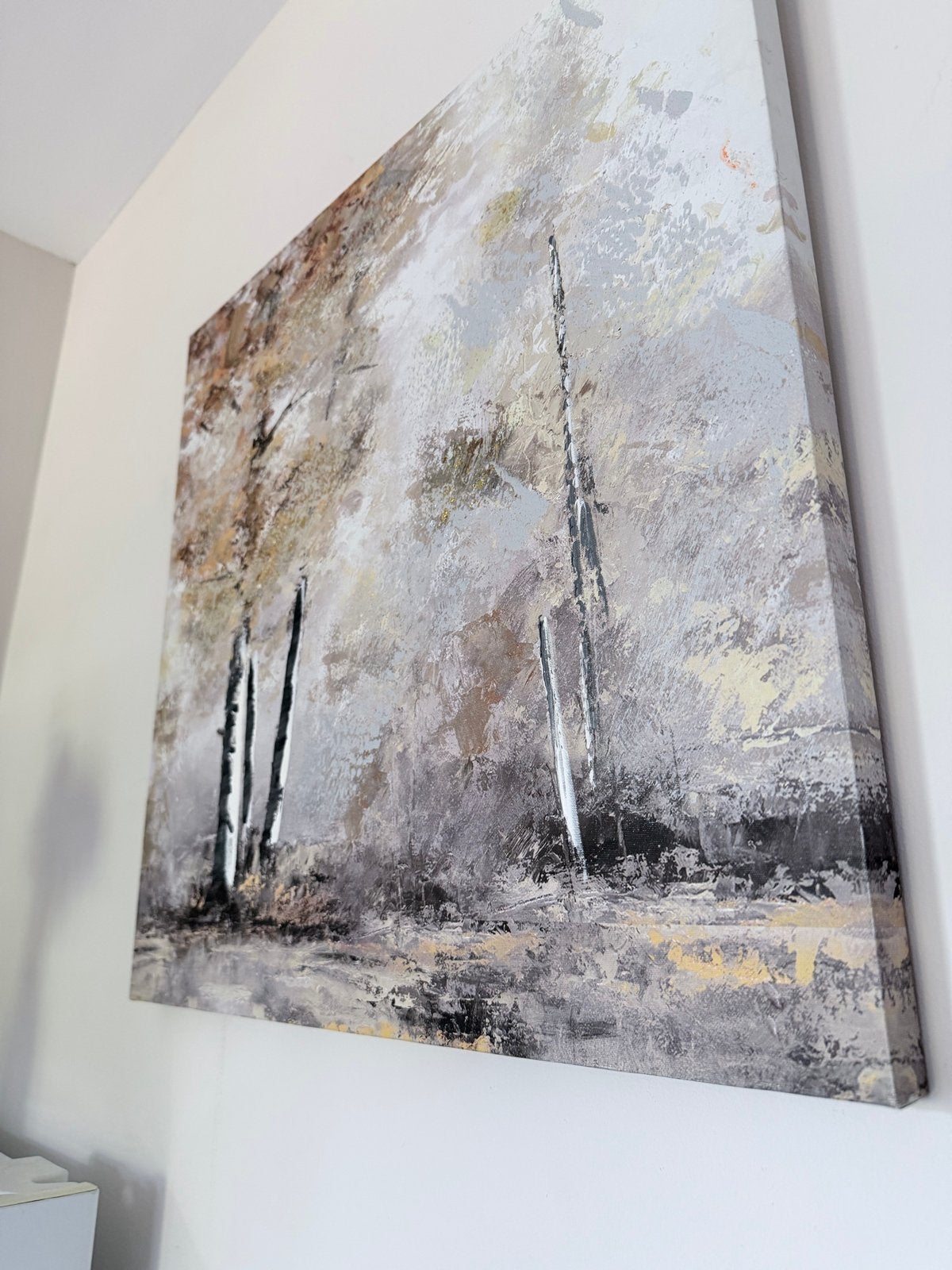 Mooie natuur schilderijen - 55x55cm, Ophalen, Olieverf, Abstract, Doek