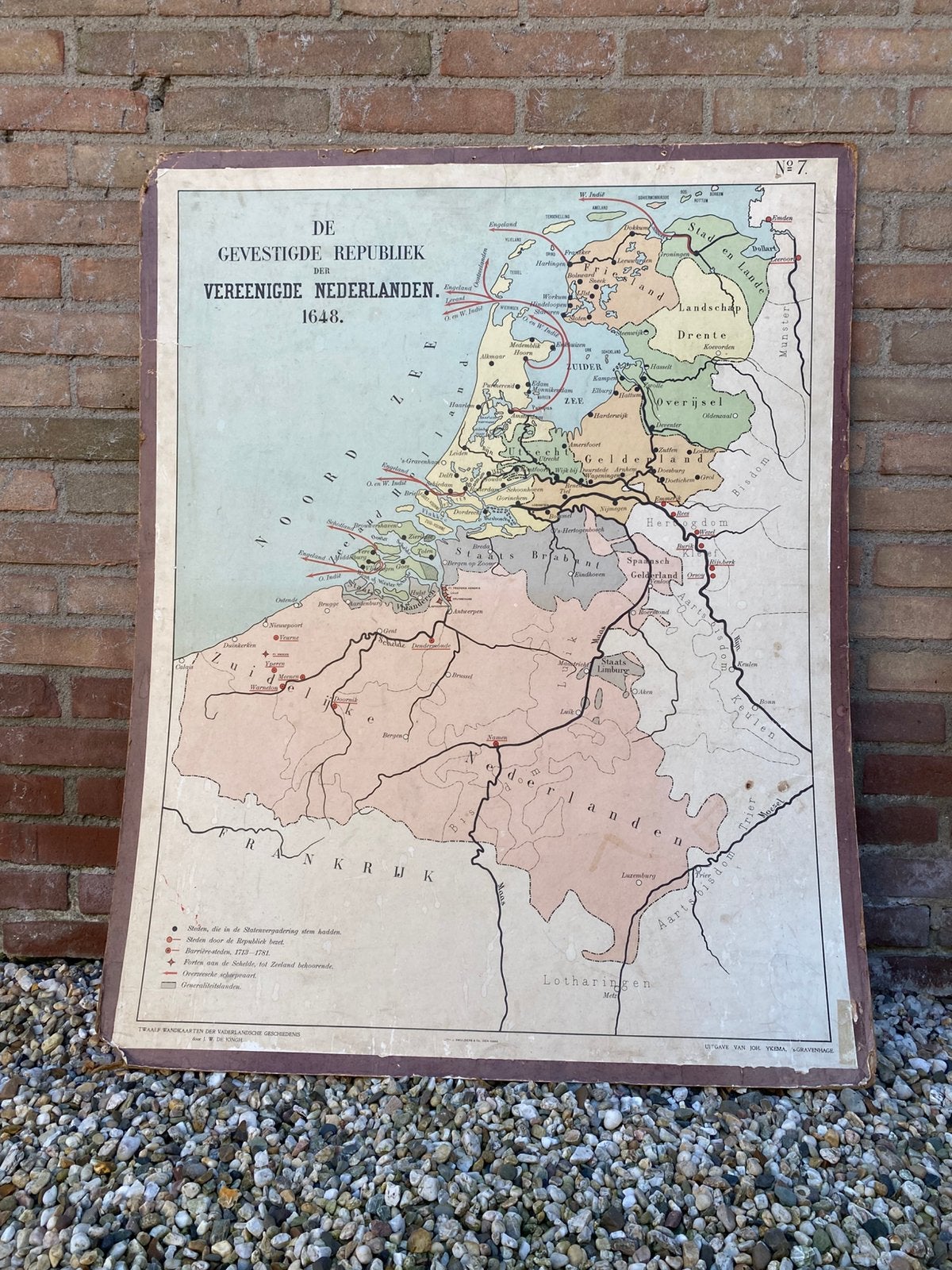 Oude schoolplaat, Landkaart, 1800 tot 2000, Nederland, Ophalen