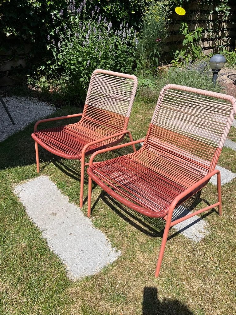 Set ELLA terracotta tuinstoelen Karwei, Ophalen, Zo goed als nieuw, Wicker