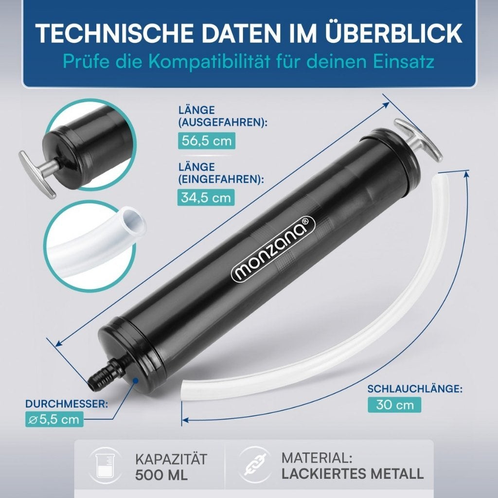 Olie extractiepomp vacuum pomp 500ml  GRATIS BEZORGD!, Verzenden, Nieuw, Nvt, Nvt