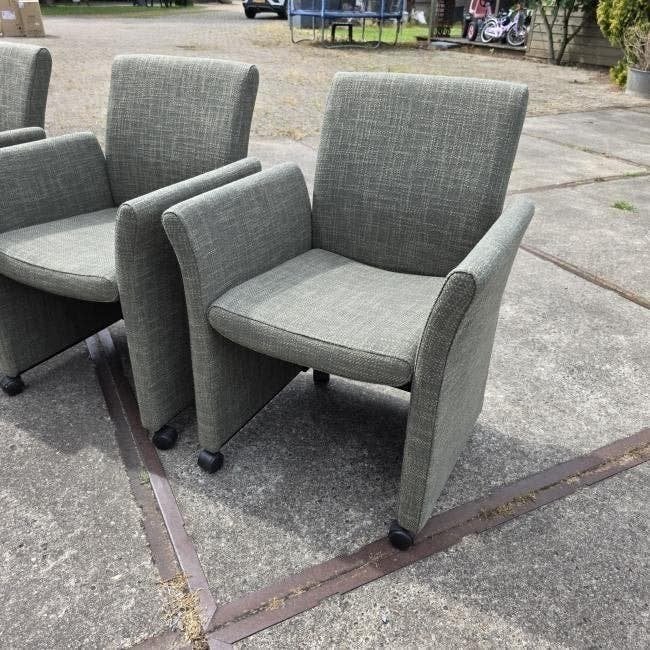 6x nette FORA FORM fauteuils met nieuwe stoffering, Ophalen, Gebruikt, 75 tot 100 cm, Stof