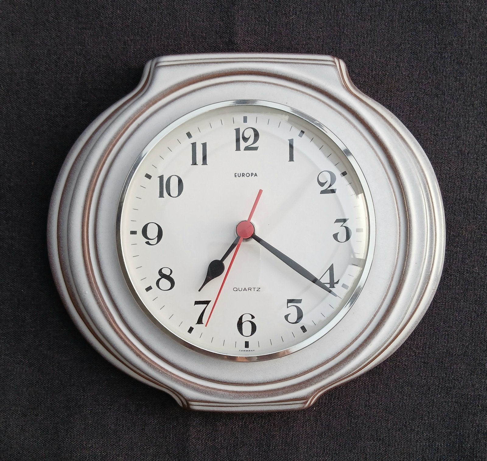 vintage Europa, Germany keramische wandklok - Junghans, Ophalen of Verzenden